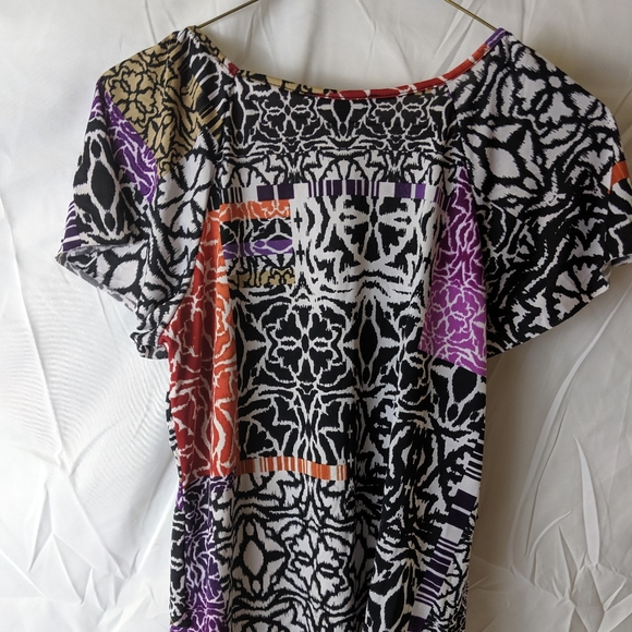 Elementz multi-color tiered blouse - Picture 2 of 4